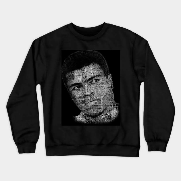 Muhammad Ali or Cassius Clay with names, sport and category - 02 Crewneck Sweatshirt by SPJE Illustration Photography